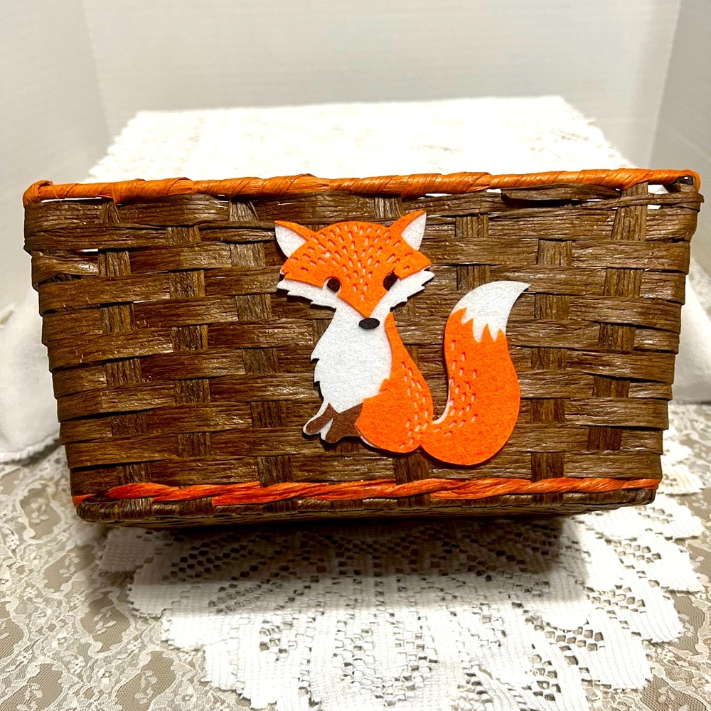 Basket with fox on it